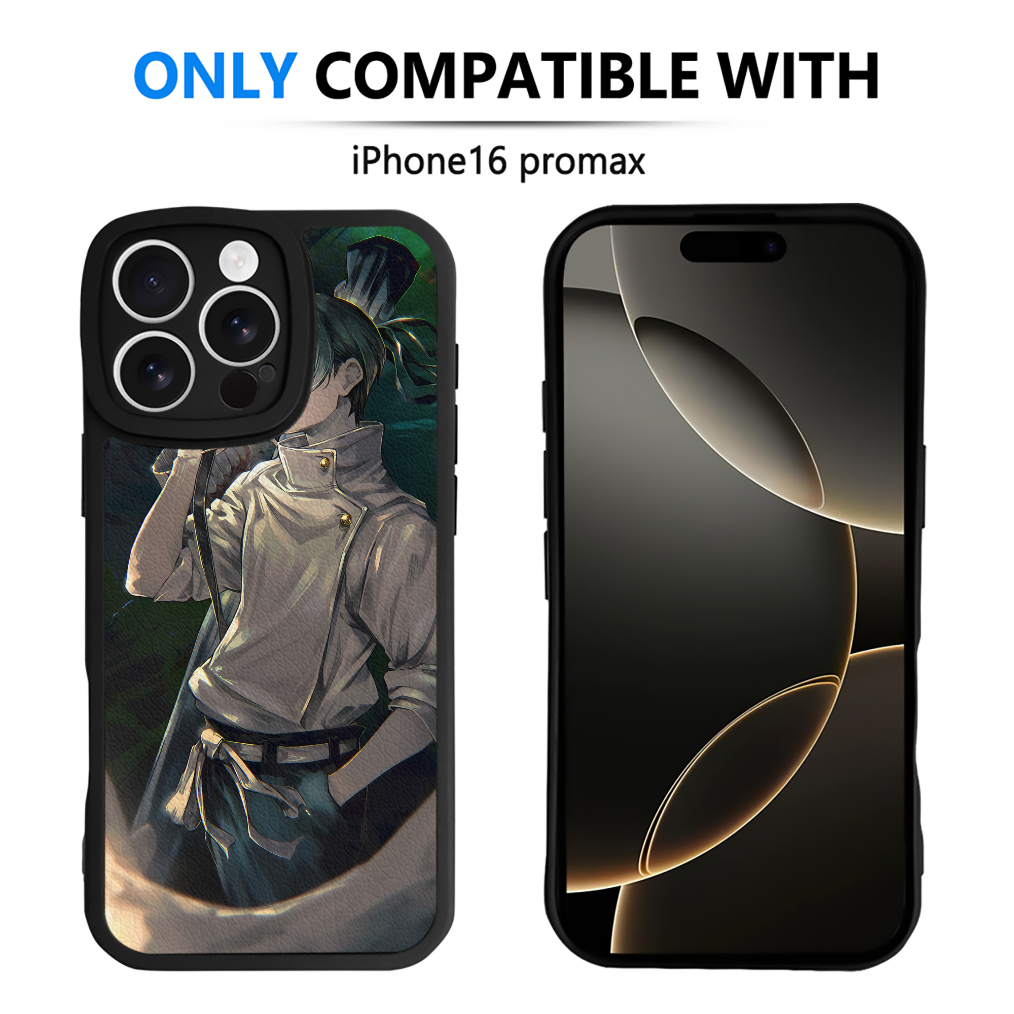 （画像用） 呪術廻戦 Jujutsu Kaisen 【iPhone 16シリーズ対応】シリコンスマホケース（レザー調） 材質：シリコン
